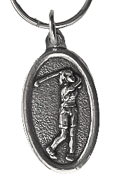 Female Golfer Vintage Key Chain