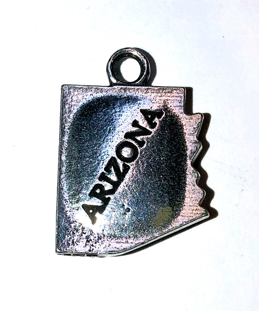 Arizona State Shaped Charm With Copper Insert
