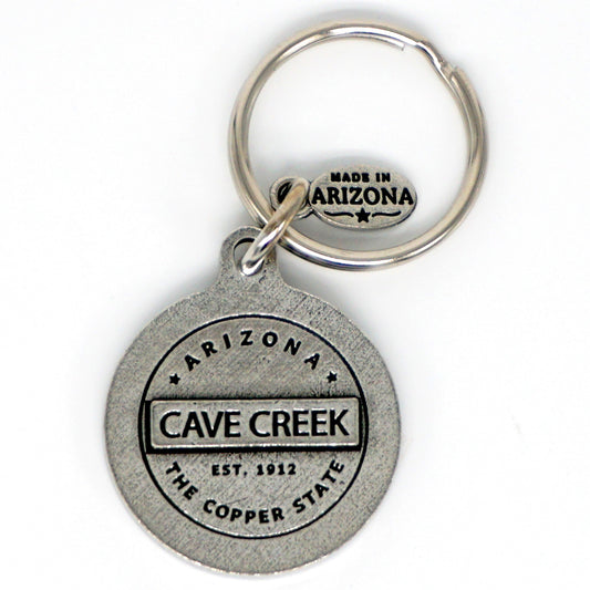 Customizable Arizona Keychain with Copper Rattle Snake Icon - 12 Options!
