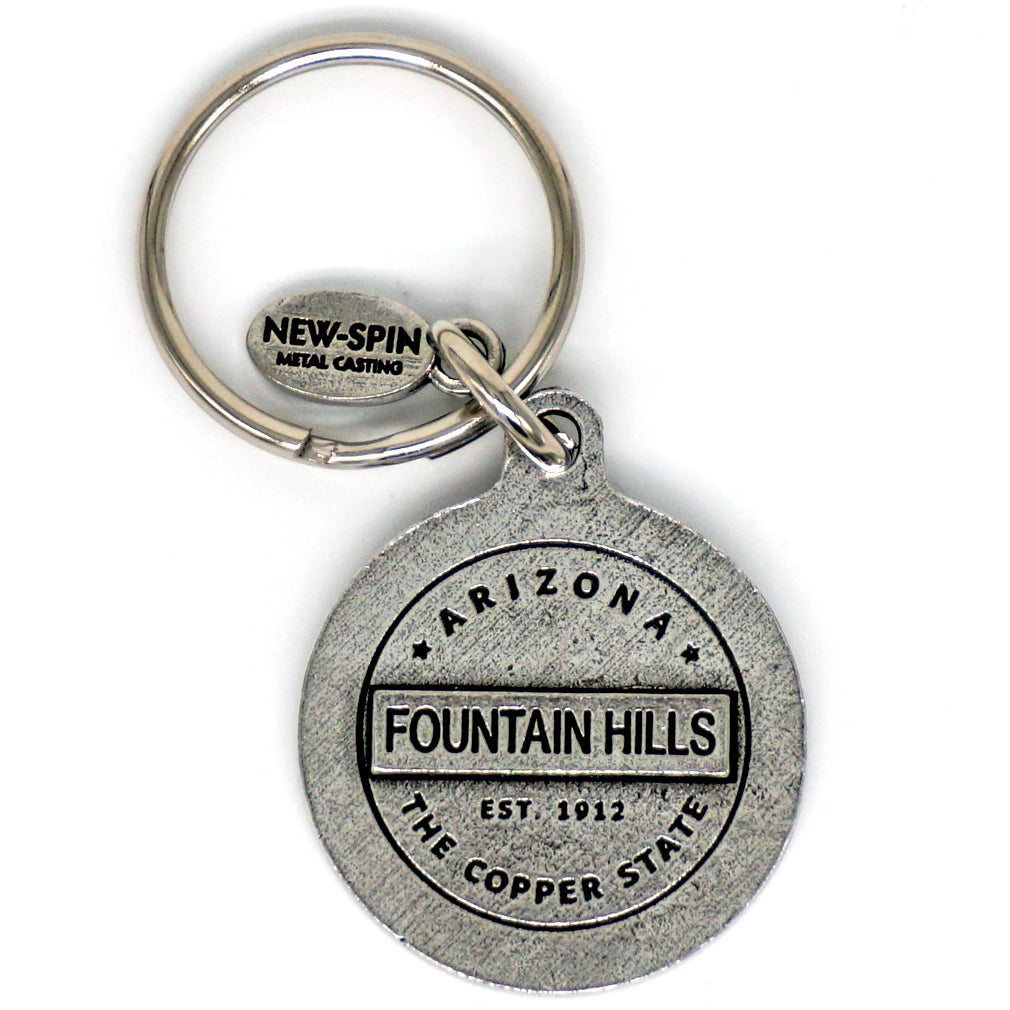 Customizable Arizona Keychain with Copper Rattle Snake Icon - 12 Options!