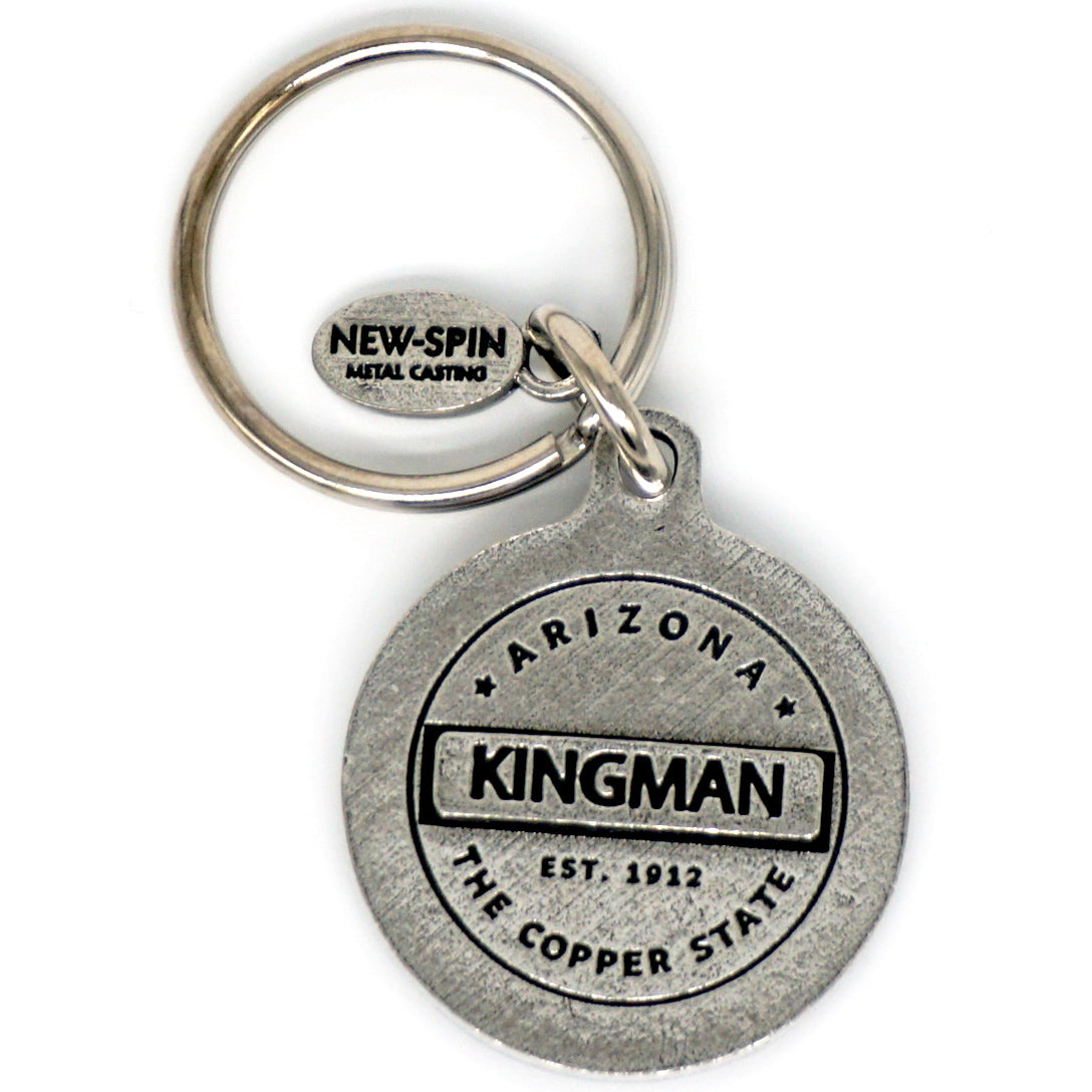 Customizable Arizona Keychain with Copper Rattle Snake Icon - 12 Options!