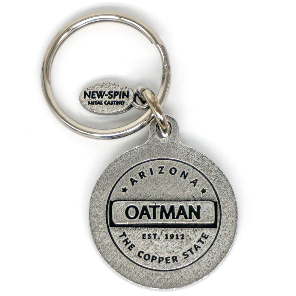 Customizable Arizona Keychain with Copper Rattle Snake Icon - 12 Options!