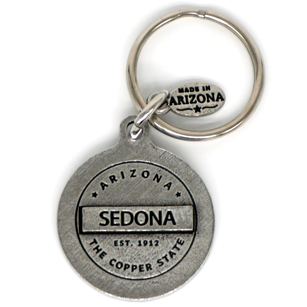 Customizable Arizona Keychain with Copper Rattle Snake Icon - 12 Options!