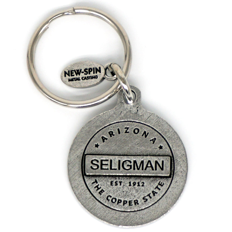 Customizable Arizona Keychain with Copper Rattle Snake Icon - 12 Options!