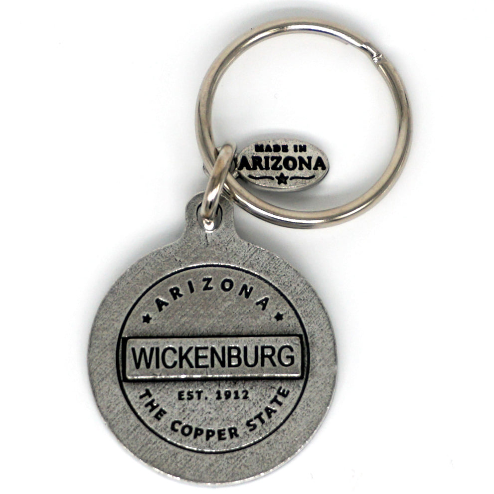 Customizable Arizona Keychain with Copper Rattle Snake Icon - 12 Options!