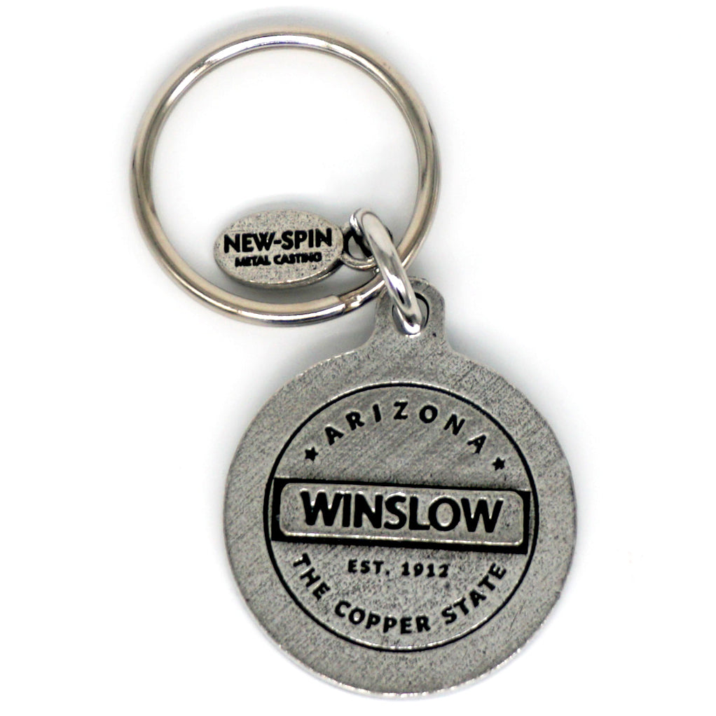 Customizable Arizona Keychain with Copper Rattle Snake Icon - 12 Options!