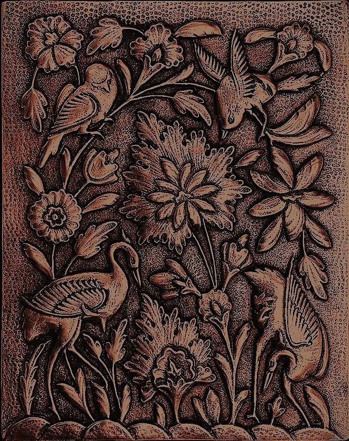 Small Nature Mural in Oil Rubbed Bronze