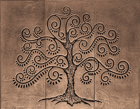 Tree of Life Mural in Red Bronze