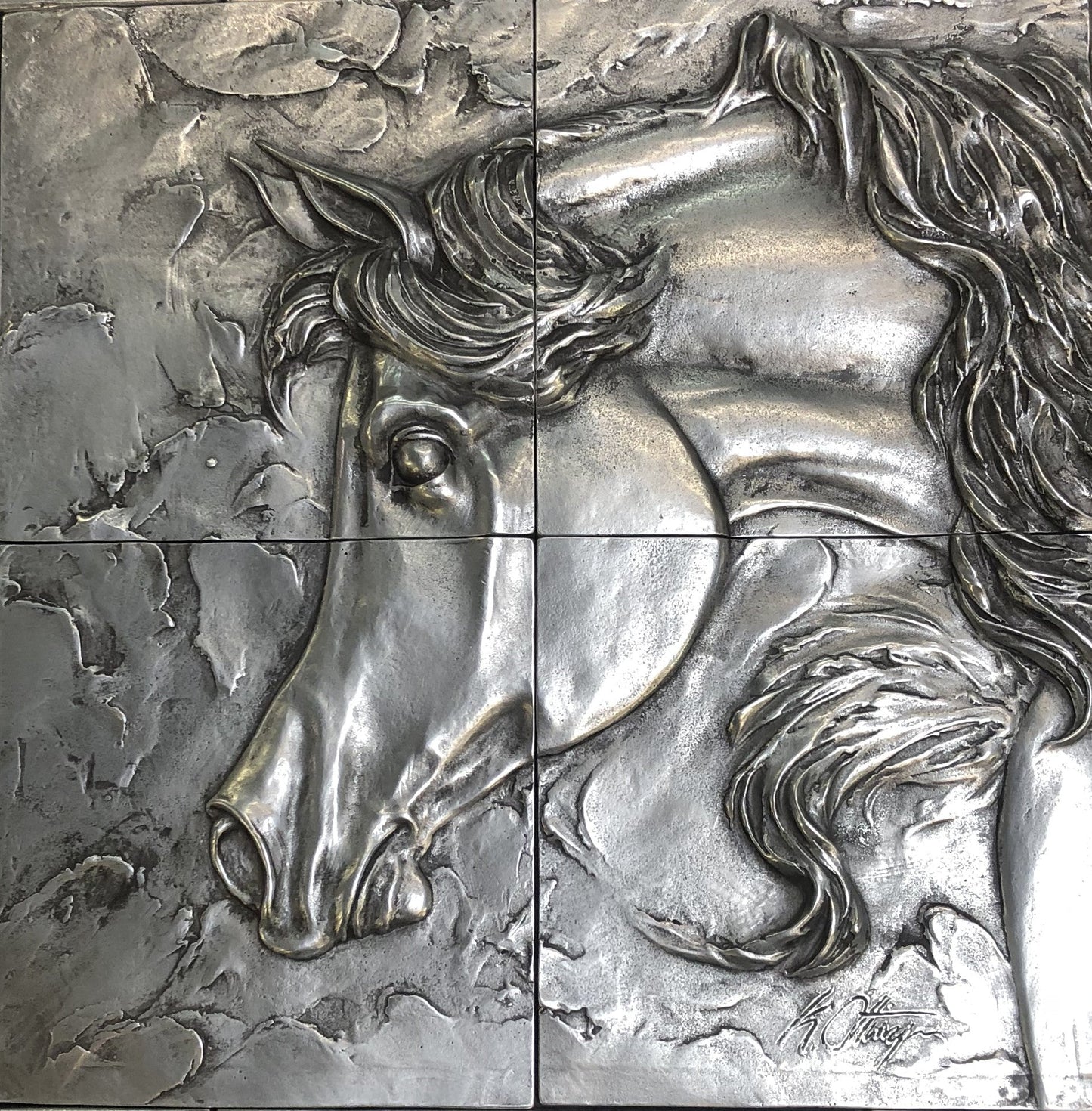 Stallion Mural in Alloy 55