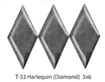 Diamond Harlequin Liner 3in X 6in