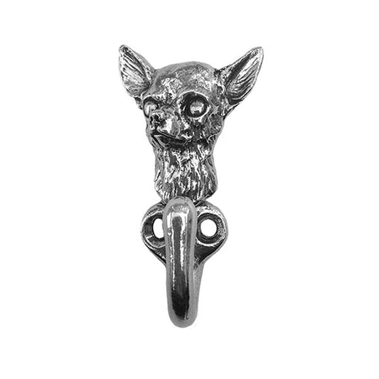 Antique Pewter Chihuahua Leash Hook