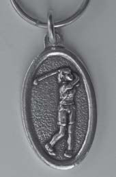 Female Golfer Vintage Key Chain