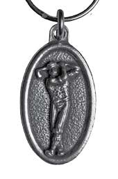 Male Golfer Vintage Key Chain