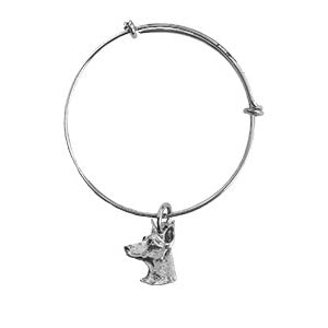 Doberman Bangle Charm Bracelet