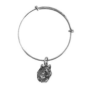 Husky Bangle Charm Bracelet