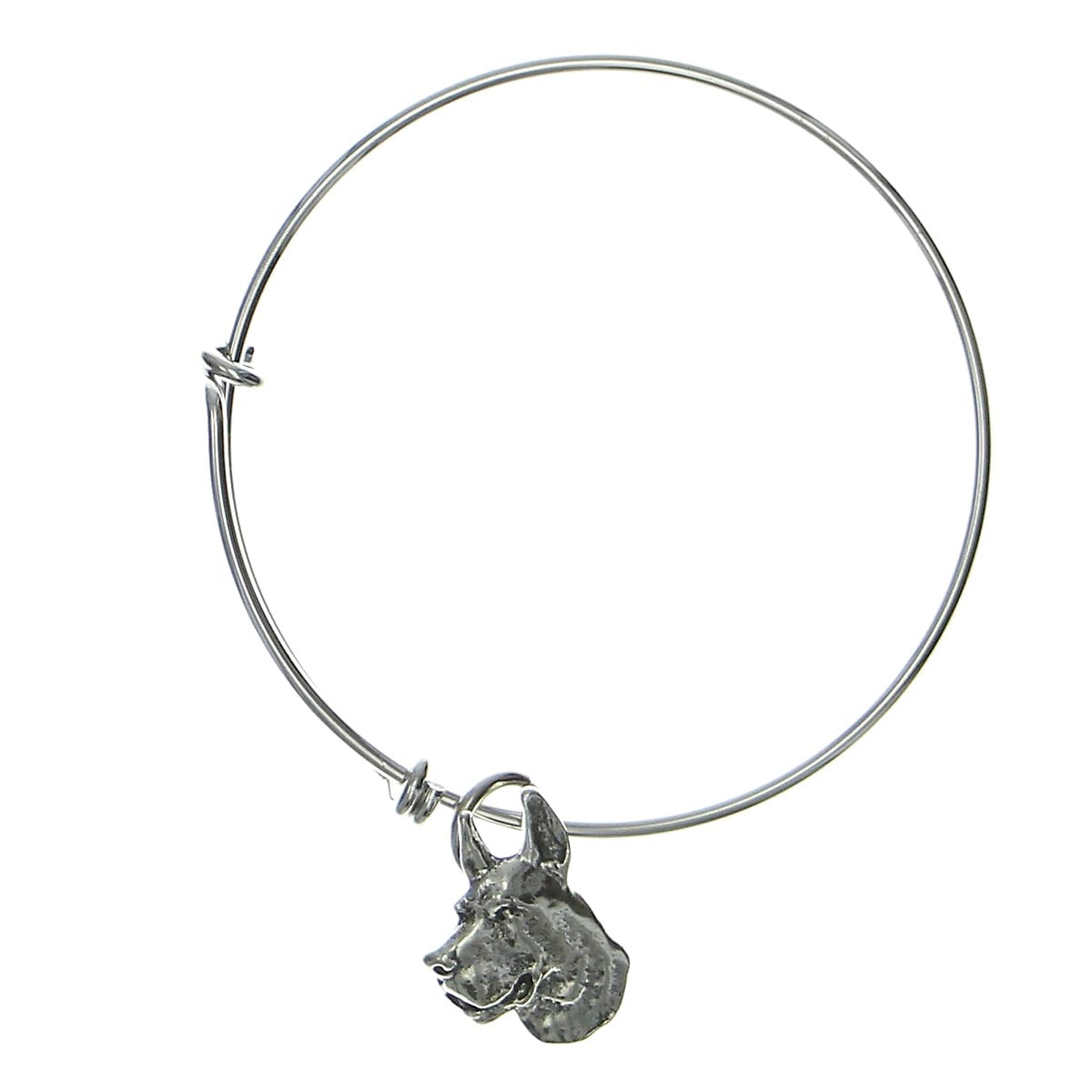 Great Dane Bangle Charm Bracelet