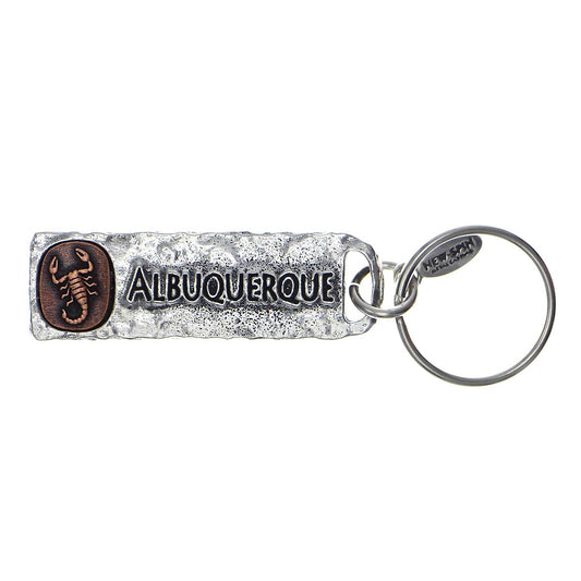 Albuquerque, New Mexico Petroglyph Key Chain Copper Insert