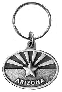 Arizona Flag Oval Key Chain