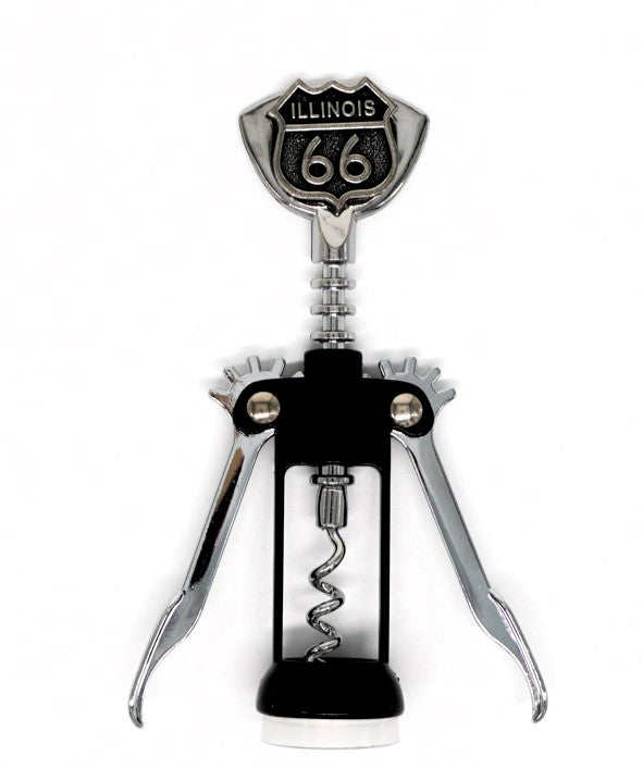 Route 66 Illinois Corkscrew Bottle Opener