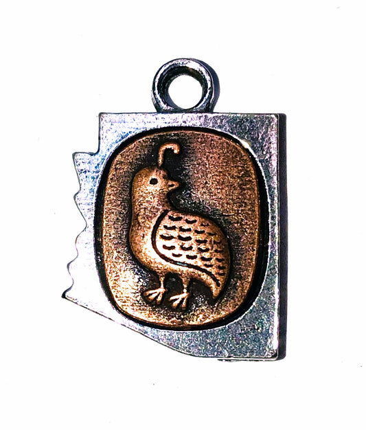 Arizona State Shaped Charm With Copper Insert