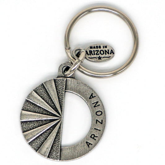 Circular Arizona Flag Keychain (Pierced)