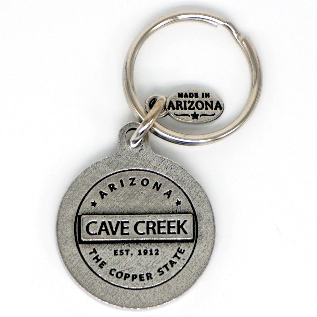 Customizable Arizona Key Chain with Copper Route 66 Icon - 12 options!