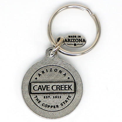 Customizable Arizona Key Chain with Copper Roadrunner Icon - 12 options!