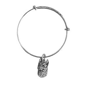 German Shepherd Bangle Charm Bracelet