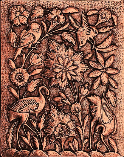 Small Nature Mural in Red Bronze