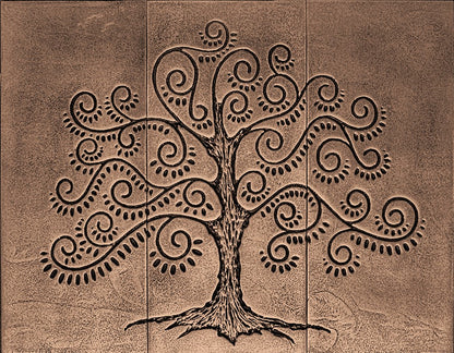 Tree of Life Mural in Red Bronze