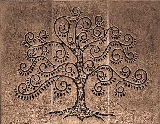 Tree of Life Mural in Red Bronze