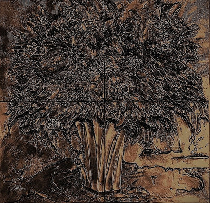 Bouquet Mural in Oil Rubbed Bronze