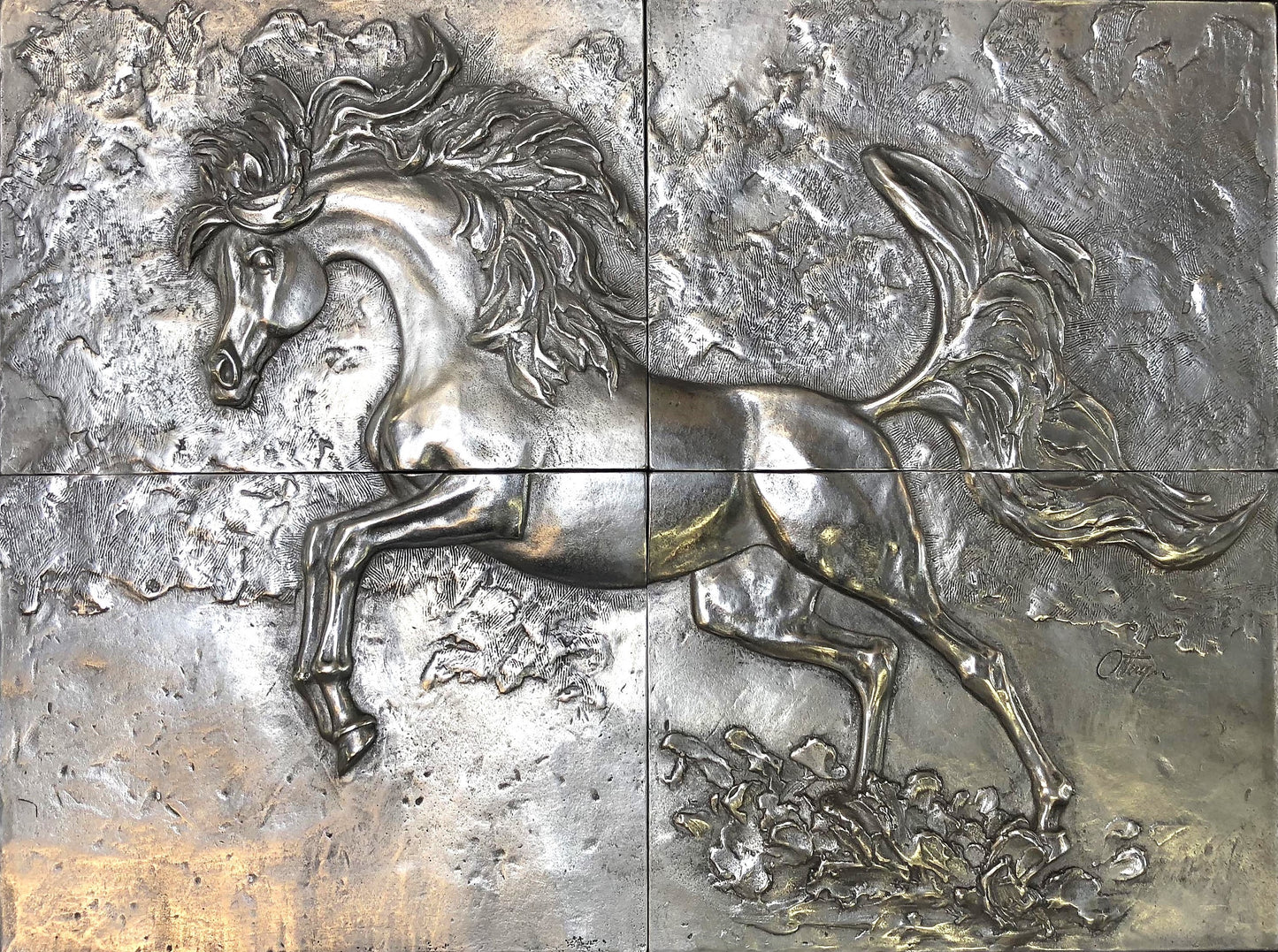 Arabian Horse Mural in Alloy 55