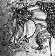 Stallion Mural in Alloy 55