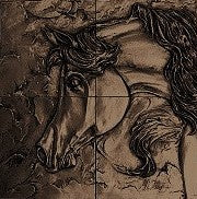 Stallion Mural in Oil Rubbed Bronze