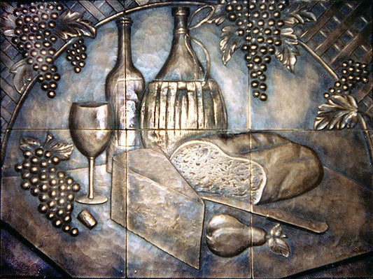 Tuscan Winery Mural in Oil Rubbed Bronze