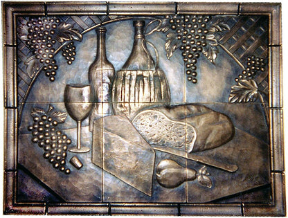 Tuscan Winery Mural in Oil Rubbed Bronze